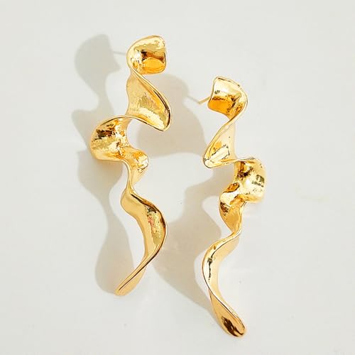 Fashion Gold Irregular Geometric Drop Dangle Earrings for Women Boho Silver Long Statement Earrings Abstract Earrings Jewelry Gift4