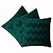TAN.TOMI fodera per cuscino velluto set di 3 fodera per cuscino goffrata set di 3 federe per cuscini cuscini decorativi cuscini per divani cuscini per divani 45x45 CM molti colori（Verde bottiglia）