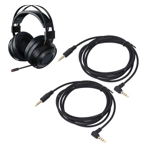 Annadue Câble de 3,5 Mm pour Casque Blackshark V2 Pro, Cordon AUX tressé en Nylon pour Nari, pour Barracuda X Gaming Headset, 1,5 M