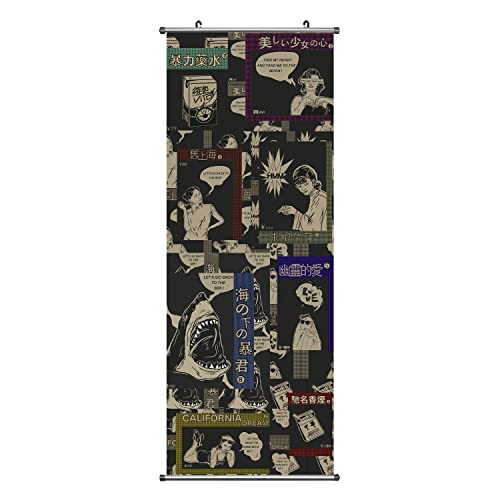 Retro-Poster mit 2 Aluminiumrohren - für Schlafzimmer, Büro, Wanddekorationen - hochwertiges und künstlerisches Geschenk (100 x 40 cm) Cover