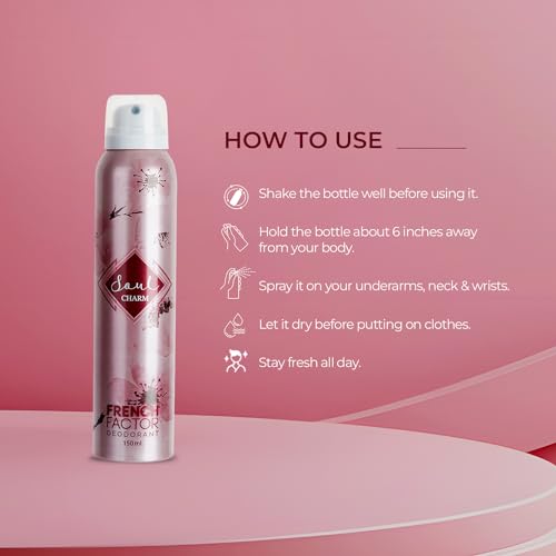 Image of Unlock Confidence with The French Factor Soul Charm Deodorant Spray for Women 150ml - Long-Lasting Fragrance