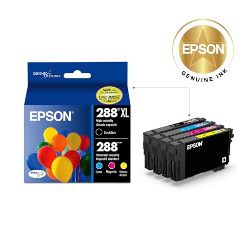 Epson 288 Genuine Ink Cartridge XL Black and Standard Color Combo Pack - image 2
