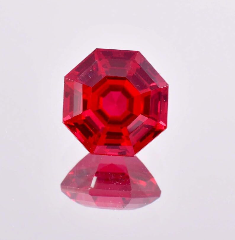 Rubis véritable 14mm pour remplacer une pierre perdue sur bague