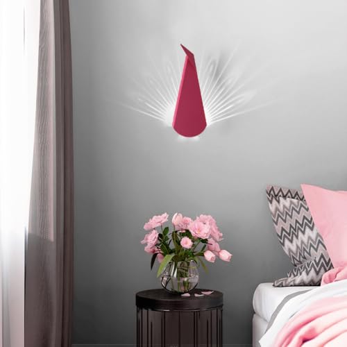 Lampara de pared LED rosa para solucionar pasillos oscuros con luz blanca moderna