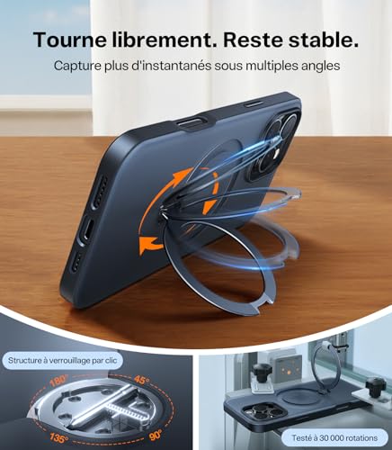 Coque iPhone 16 Pro TORRAS Ostand Spin avec support invisible protection militaire - 4