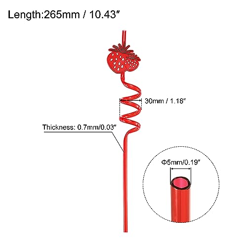 uxcell 5 pitillos divertidos y reutilizables 26.5 cm miniatura 2