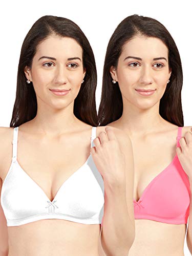 Image of SONARI Omania Womens Non-Padded Cotton Polyester Bras - Solid, Non-Wired, Medium Coverage, Hand Washable (Pack of 2)