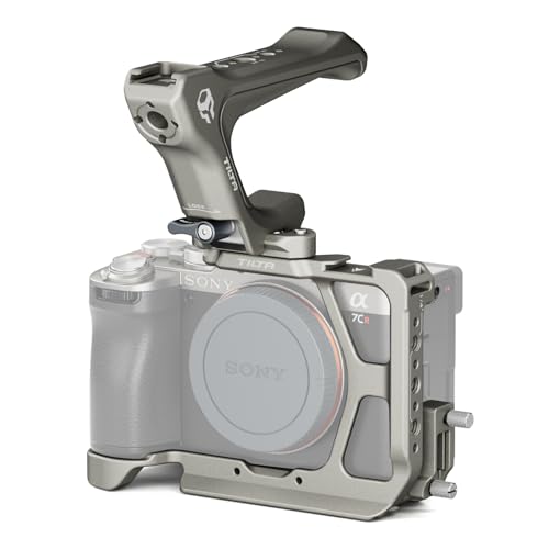 Tilta Half Camera Cage for Sony a7C II / a7C R - Lightweight Kit with NATO Top Handle - Titanium Gray, Grey