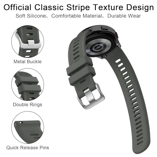 Image of Tobfit Straps Compatible with Garmin Vivoactive 5 /3,Venu Sq /Venu Watch Band for Women Men, 20mm Soft Silicone Sport Strap for Garmin Vivoactive 3 /5, Vivomove HR, Forerunner 245 /645 Music