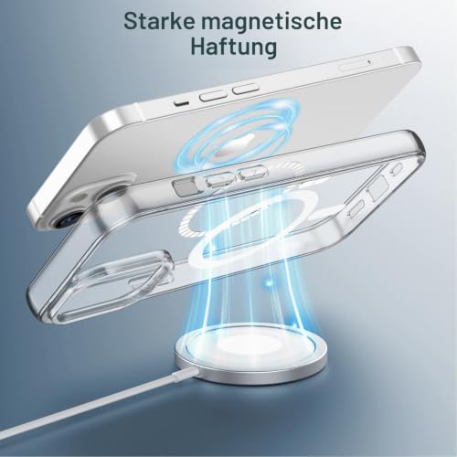 JETech Magnetische Hülle für iPhone 14, Durchsichtig – Ansicht 3