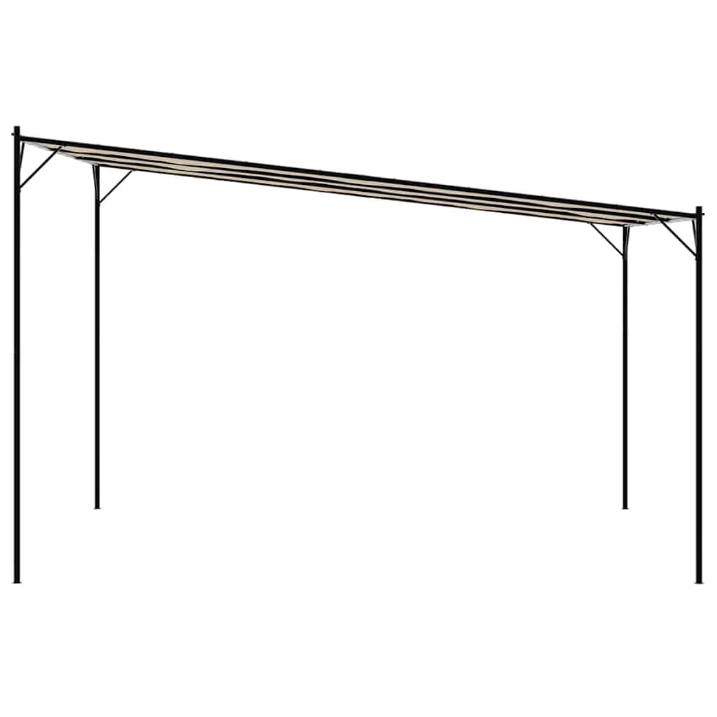 vidaXL Cenador Acero y Tela Beige 4x4 m 180 g/m², toldo, Carpa para Eventos, cenador de Camping, Dosel, Carpa para Fiestas, cenador de jardín