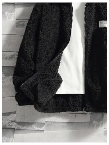 WDIRARA Boy's Cartoon Graphic Sherpa Lined Jacket Zip Up Outwear Long Sleeve Hooded Coats4