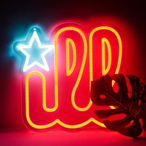 Image of Pugna Baseball Merch Neon Signs for Wall Decor Sports Team Neon Lights for Bedroom Led Business Signs Suitable for Man Cave Bar Pub Restaurant Christmas Gift Art