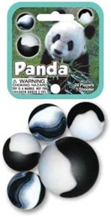 Glass Mega Marbles Panda neta Juego Set (25piezas)