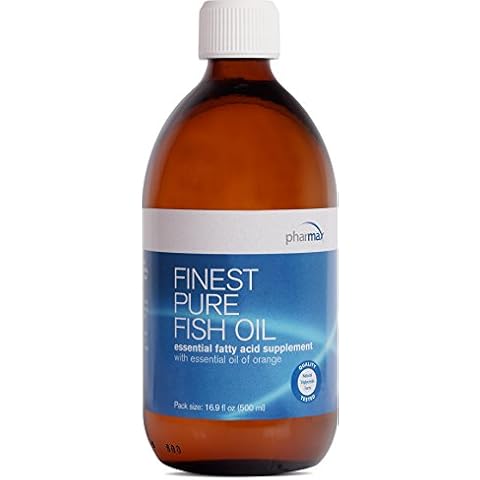 Pharmax Finest Pure Fish Oil with Essential Oil of Orange | Supports Bone, Brain, and Cardiovascular Health | 16.9 fl. oz. Cover