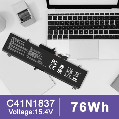 Image of C41N1837 Laptop Battery for ASUS ROG Zephyrus G15 GA501I GA502 GA502D GA502DU GA502GU GA502IV GU502 GU502DU GX502GW GX532GV GU532GW GU502LU GU502LW GU502LV GX502LXS GX502GV GX502GW 0B200-03380100