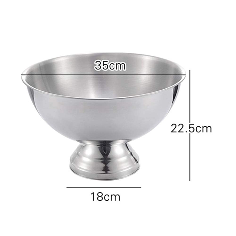 Cubo de hielo de acero inoxidable, enfriador de champán de metal, gran capacidad de 13,5 L para decoración del hogar