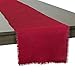 DII Jute Burlap Collection Kitchen Tabletop, Table Runner, 15x74, Solid Tango Red