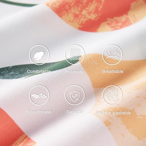 Image of TILLYOU Toddler Pillowcases 13 x 18 Travel Pillow Case 2 Pack, Kids Pillowcases Machine Washable with Envelope Closure, Fruit Shadow & Orangish