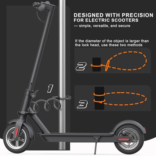 Antivol trotinette electrique pour eviter le vol cadenas code velo 105cm