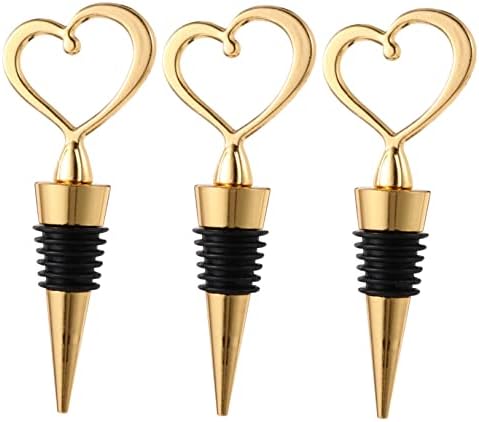 Parliky 1 set 3 pcs Decorative Gifts Heart Decoration Presents Cork Saver Wine Wedding Guests Proof-heart Favors Bottle Champagne Heart-shaped Shape Bridal Plugs Favor Shower for Stopper