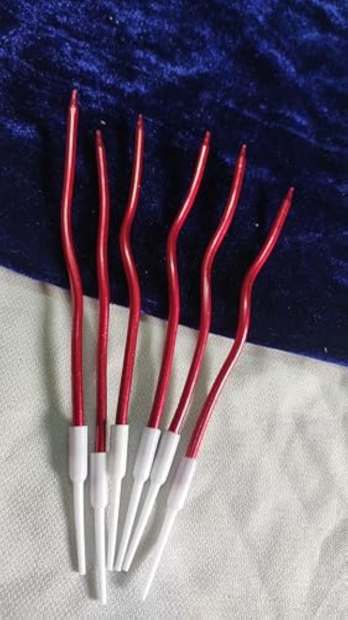 Red Spiral Taper Candle, Decorative Twisted Candle for Romantic Dinners