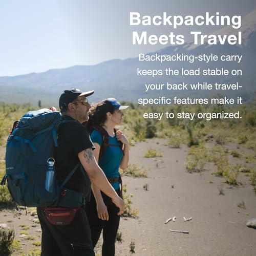 Image of Osprey Fairview Trek 50L Women's Travel Backpack, Night Jungle Blue