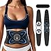 Ab Stimulator Muscle Toner, Abs Stimulator Abdominal Massage Belt with Heating for Lose Belly Fat & Cellulite Melting & Stomach Smooth & Firming, Lower Back Massager for Pain Relief Women Men Gifts