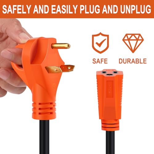 Image of 30 Amp to 15 Volt RV Adapter Cord, Dogbone NEMA TT-30P to 5-15R