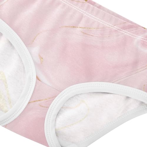 Cotton Toddler Underwear Floral Marble Texture Pink Cute Panties Girl Cartoon Underpants Briefs 2t4