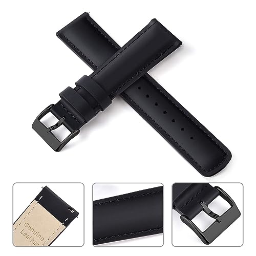 Ritche Quick Release Genuine Leather Watch Strap for Men Women 18mm 20mm 21mm 22mm 23mm 24mm