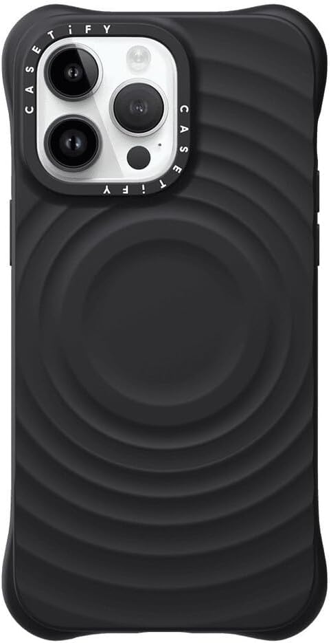 CASETiFY Ripple iPhone 13 Pro Max Case [ 2X Military Grade Drop Tested/Wave Textured/Compatible with Magsafe ] - Black
