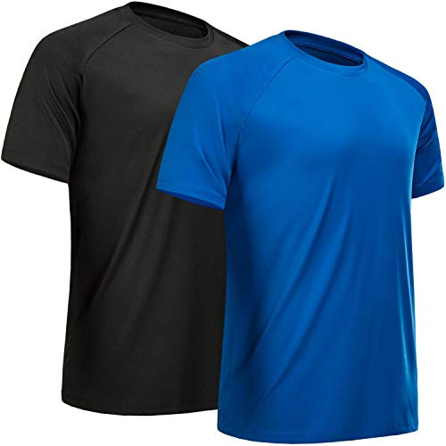 MCPORO Workout Shirts for Men Short Sleeve Quick Dry Athletic Gym Active T Shirt Moisture Wicking