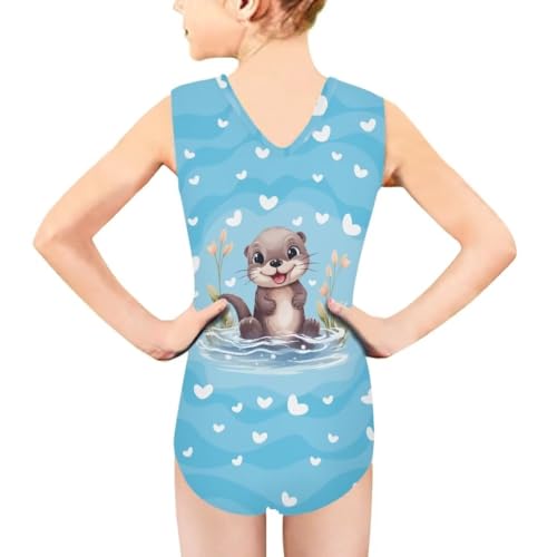 Image of Girls Swimsuit 3-14Y One Piece Swimwear Sleeveless Girls Bathing Suit