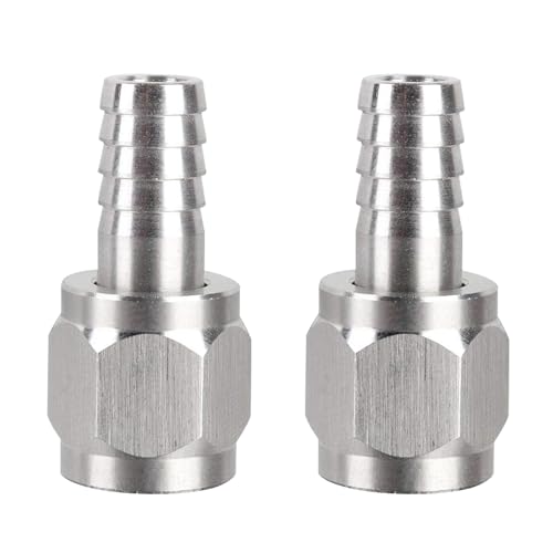 MRbrew Stainless Steel Hose Swivel Nut Barb, 2Pcs 5/16'' Barb Connector, for Ball Lock Keg Fittings Kegerator Parts Corny Keg Connectors MFL Quick Disconnect Fittings Co2 Regulator Hose Adapter