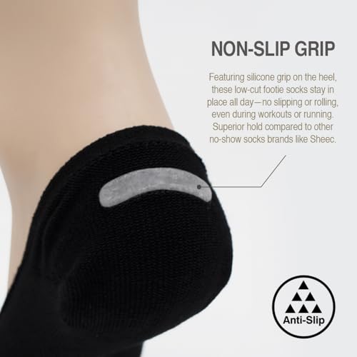 Women's No Show Socks – Cute Heart Pattern Low Cut Cotton Soft, Non-Skid Non-Slip, 5 Pack seamless Invisible Liner Socks with Silicone Edge4