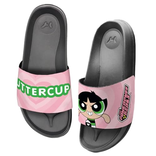 Powerpuff Girls Buttercup Unisex Adult Slides Adjustable Flip Flop Sandals Officially Licensed Hypd Slydr Switch™3