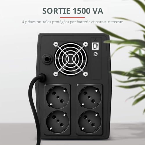 Onduleur PC Trust Paxxon 1500VA alimentation d'énergie non interruptible noir - 3