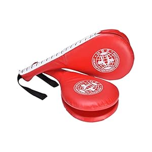 llawooy-Taekwondo-Kick-Pads-Target-Durable-TKD-Kicking-Targets-Training-Paddles-Double-Strike-Pads-for-Kickboxing-and-Karate-Training-Striking-Pads-Red-2-PCS llawooy Taekwondo Kick Pads, Target Durable TKD Kicking Targets Training Paddles, Double Strike Pads for Kickboxing and Karate Training Striking Pads (Red, 2 PCS)
