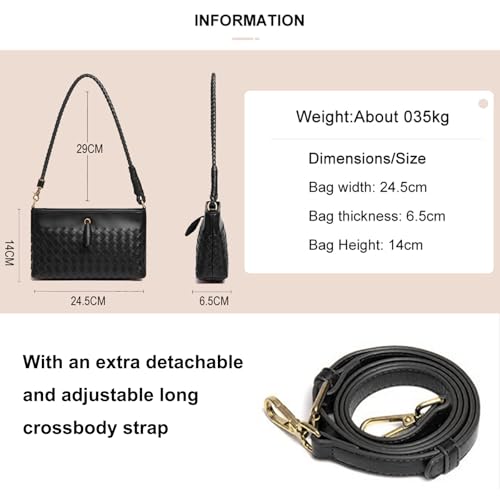 Crossbody Handbags for Women Shoulder Bags Hand Bag Women's Vegan Leather Bag Tote Bags Sling Lightweight Woven Evening Bags2
