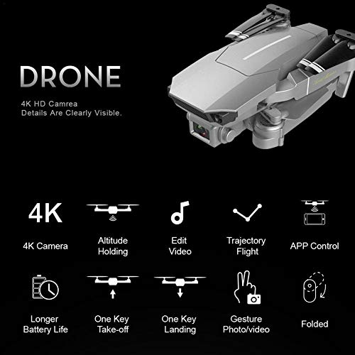 Nanle Remote Control Quadcopter, Mini Drone, Long Flight Time 4k Photo1080p Video F11 FPV Foldable Remote Control GPS Helicopter with Dual Camera