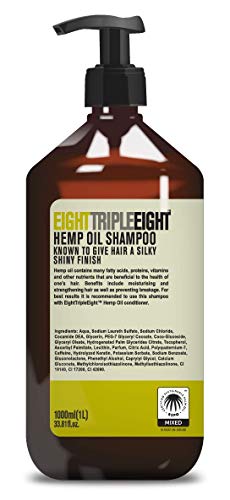 Champú de aceite de cáñamo Eight Triple Eight, 1 litro