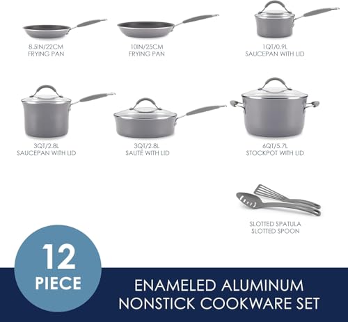 Rachael Ray 16802 Rachael Ray Cucina Nonstick Cookware Pots And Pans Set thumb #1