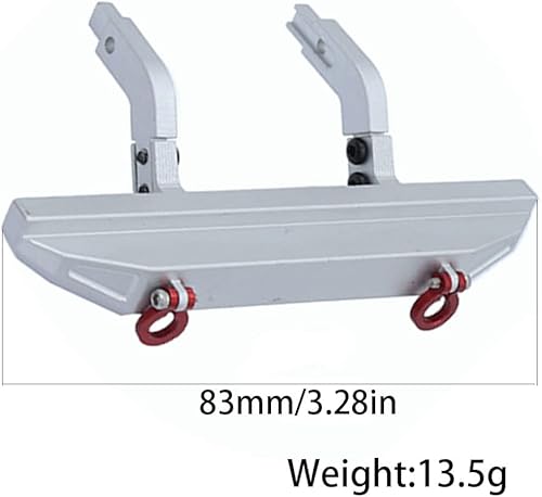 Miniatura 5 de TRX4M Parachoques trasero de metal para 118 RC Crawler Car TRX4-M piezas de actualización (plateado)