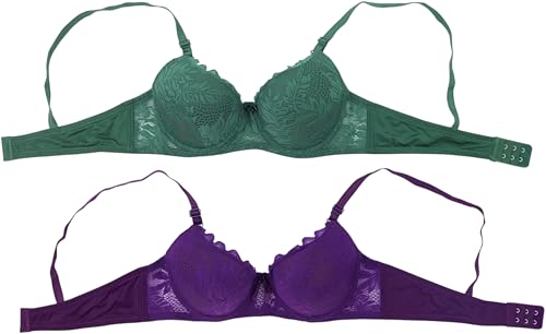 Image of ToBeInStyle Women's Pack of 6 Padded Assorted Styles Supportive Bras Cup Size - A to DDD
