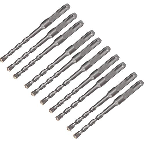 Elektrischer Bohrhammer, 10 Stück 8 * 150 mm Betonbohrer Set Vierkantgriff-Bohrwerkzeug für gewöhnlichen Stein, Beton, Backsteinmauer