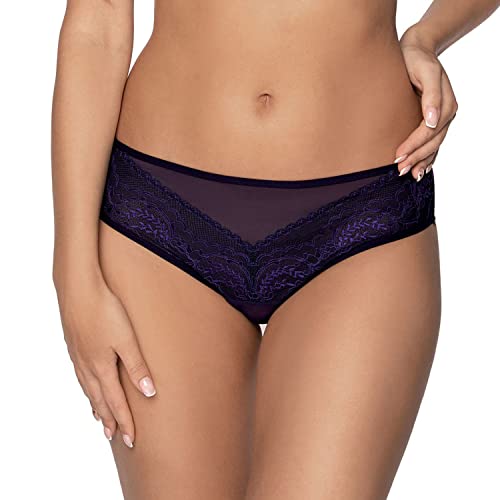 Slip brésilien Gaia 1131B Asteria bleu marine S sous-vêtement femme
