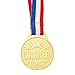 Juvale Gold Medals for Awards & Trophies - 1.5in Diameter, 15.3in Ribbon, 24 Pack - Gold Medals for Kids & Adults - Sports, Academics & Spelling Bees