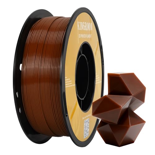 Kingroon High Speed 1.75mm PETG 3D Printer Filament, 1kg (2.2lbs), Brown, Rapid Printing up to 350mm/s, Dimensional Accu