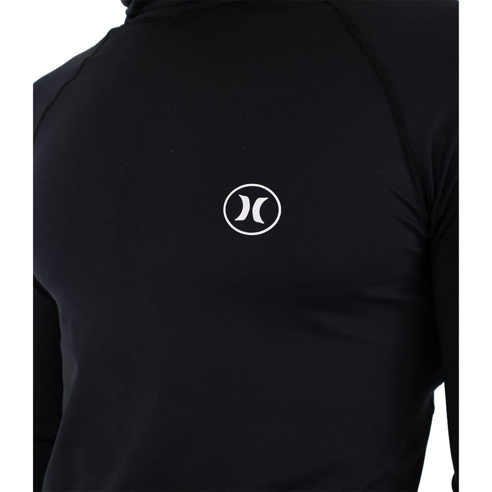 Hurley Men's Long-Sleeved Surf Lycra - Icon Hooded T-Shirt Uomo